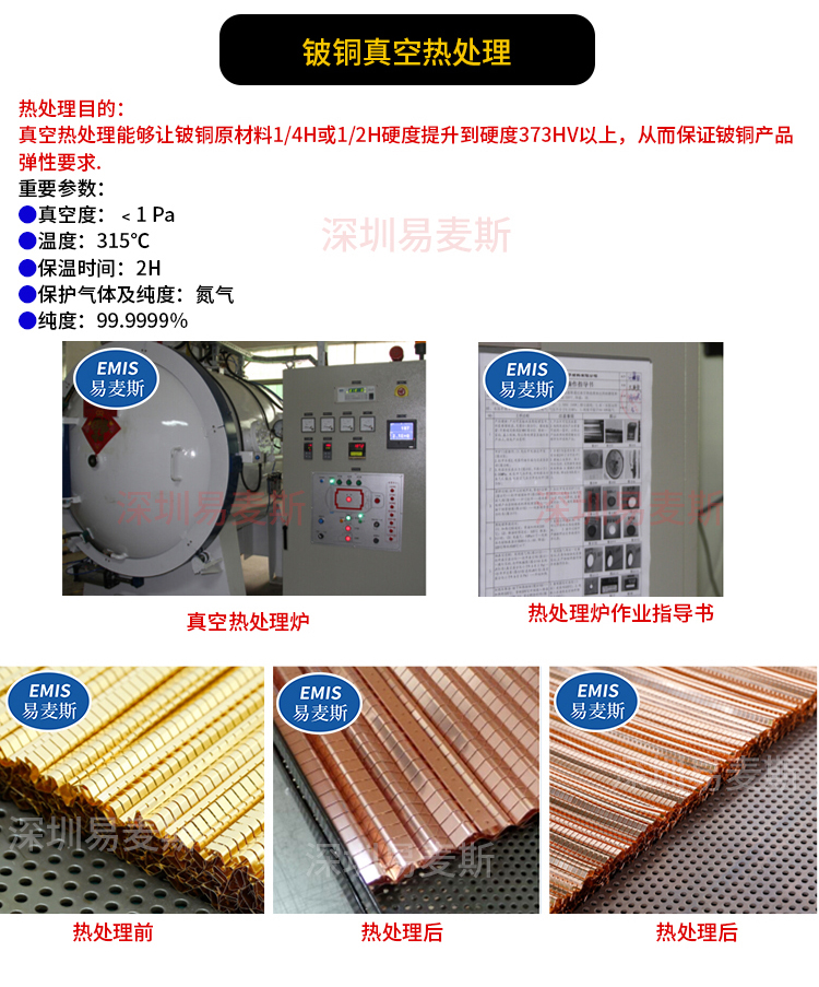 铍铜簧片真空热处理插图